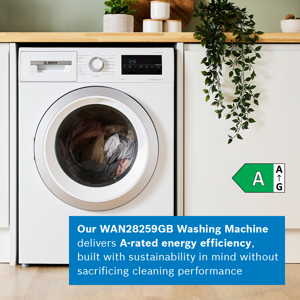 Bosch 9kg Series 4 Washing Machine 1400rpm WAN28259GB – White
