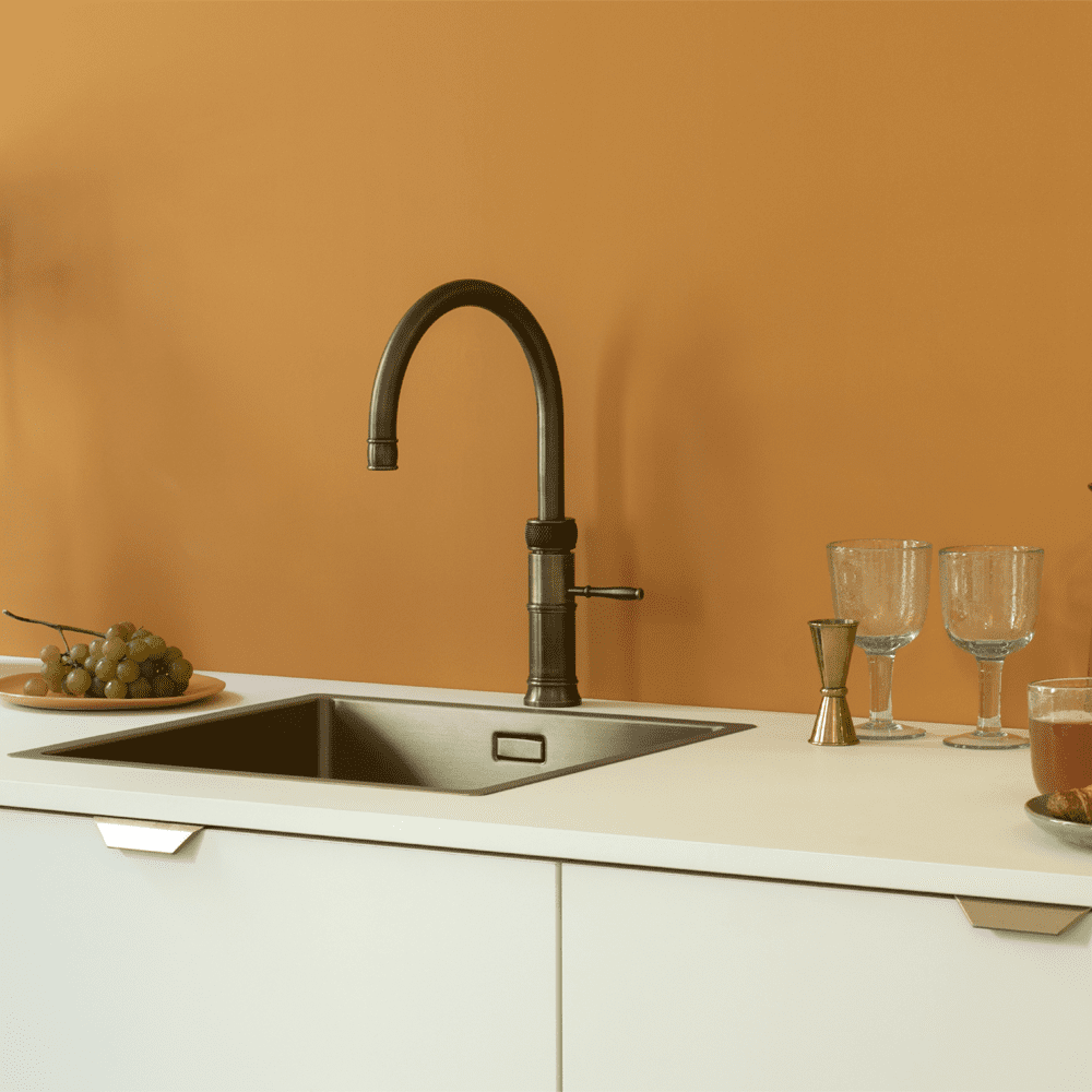 Quooker CFNRPTB Combi+ Classic Fusion Round Boiling Water Tap COMBI+ CLASSIC FUSION ROUND PTN – PATINATED BRASS.