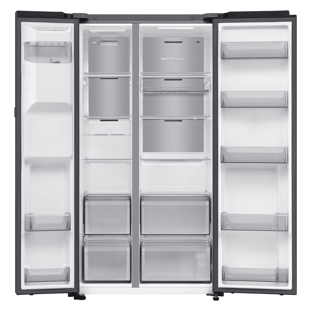 Samsung American Fridge Freezer With Ice & Water RS90F64EDFEU – BLACK STEEL