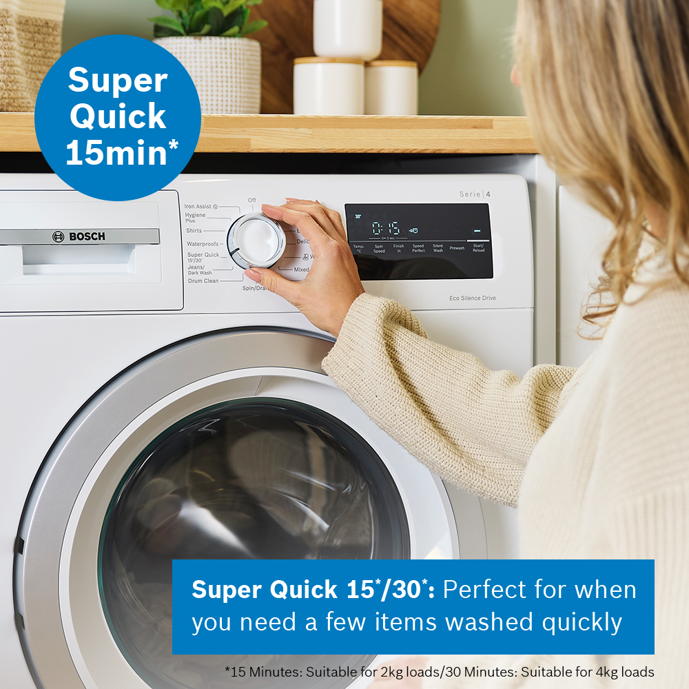Bosch 9kg Series 4 Washing Machine 1400rpm WAN28259GB – White