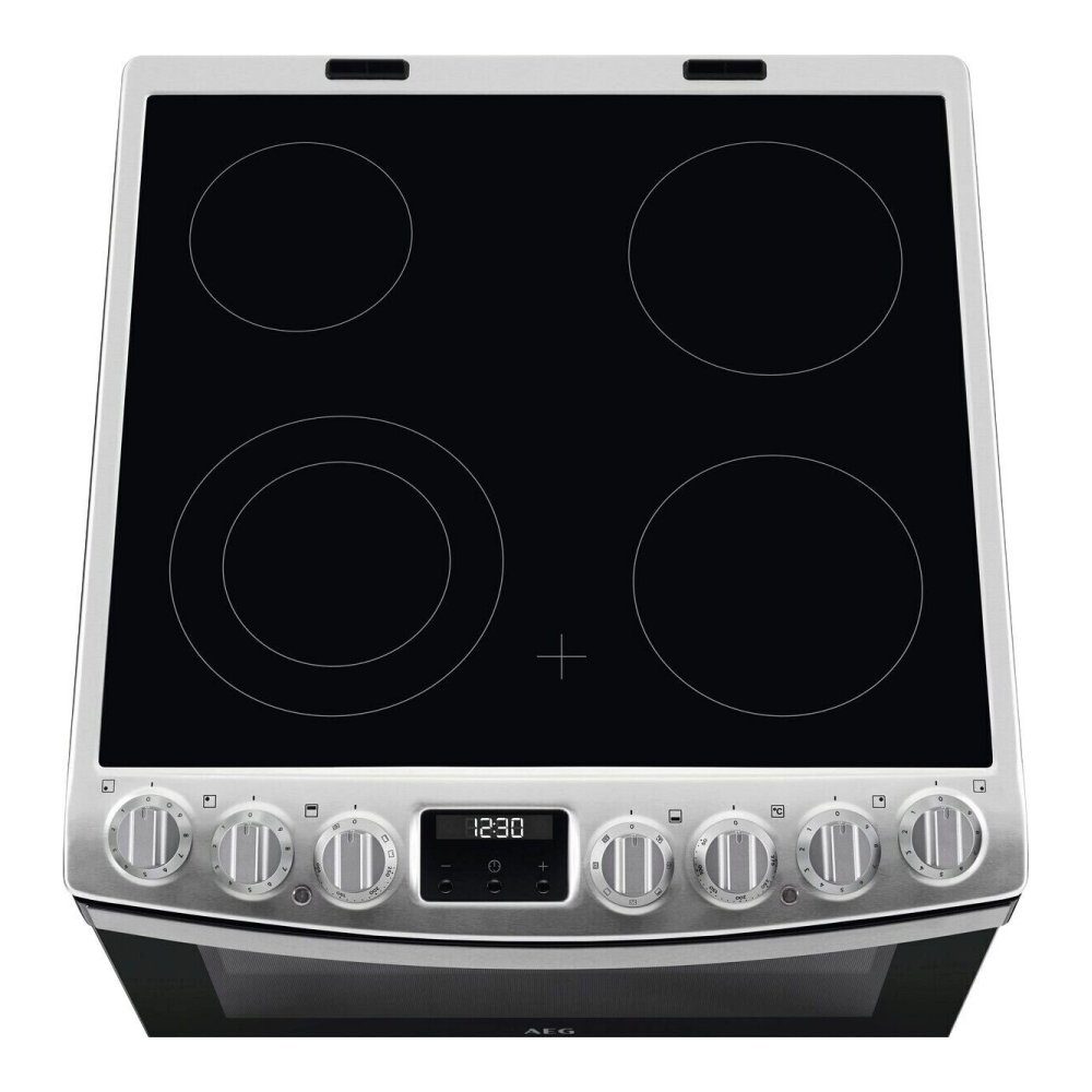 AEG 60cm Freestanding SteamBake Electric Ceramic Cooker CCB6741ACM – Stainless Steel