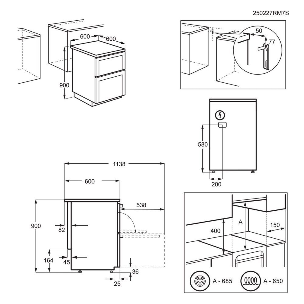 AEG 60cm Freestanding SteamBake Electric Ceramic Cooker CCB6741ACM – Stainless Steel
