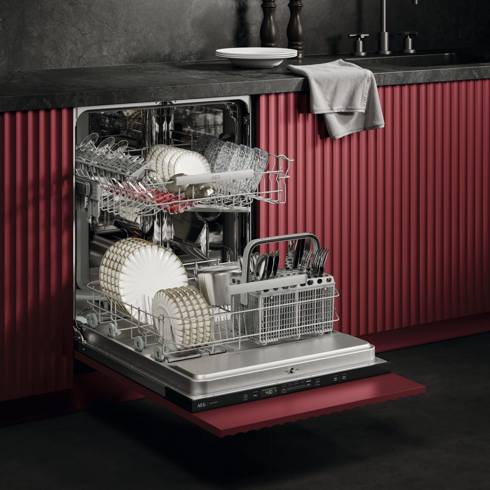 AEG 60cm Series 6000 SmartSelect Fully Integrated Dishwasher GI6200B1SN