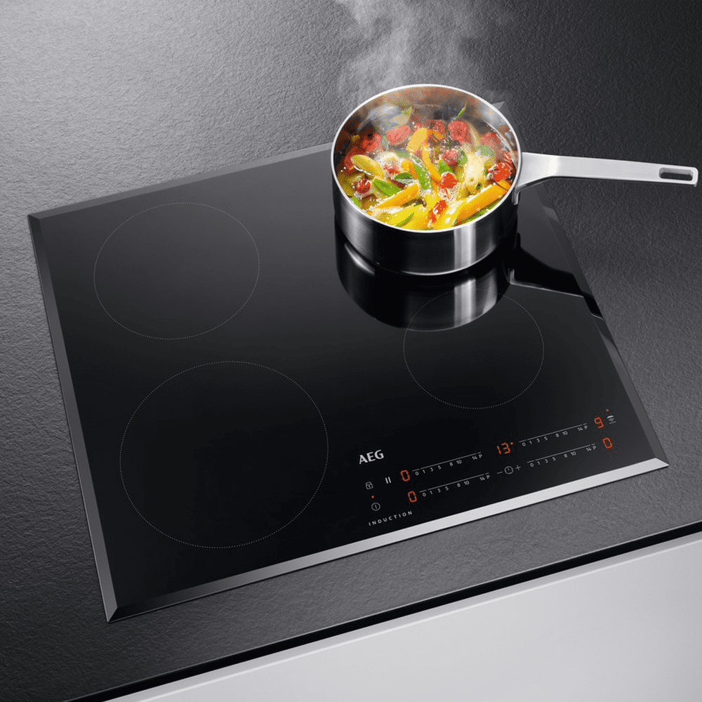 AEG 60cm Series 3000 4 Zone Bevelled Edge Induction Hob IKB64401FB – Black