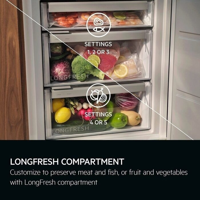 AEG 177cm Series 9000 Integrated In Column Larder Fridge NSK9Z181EC