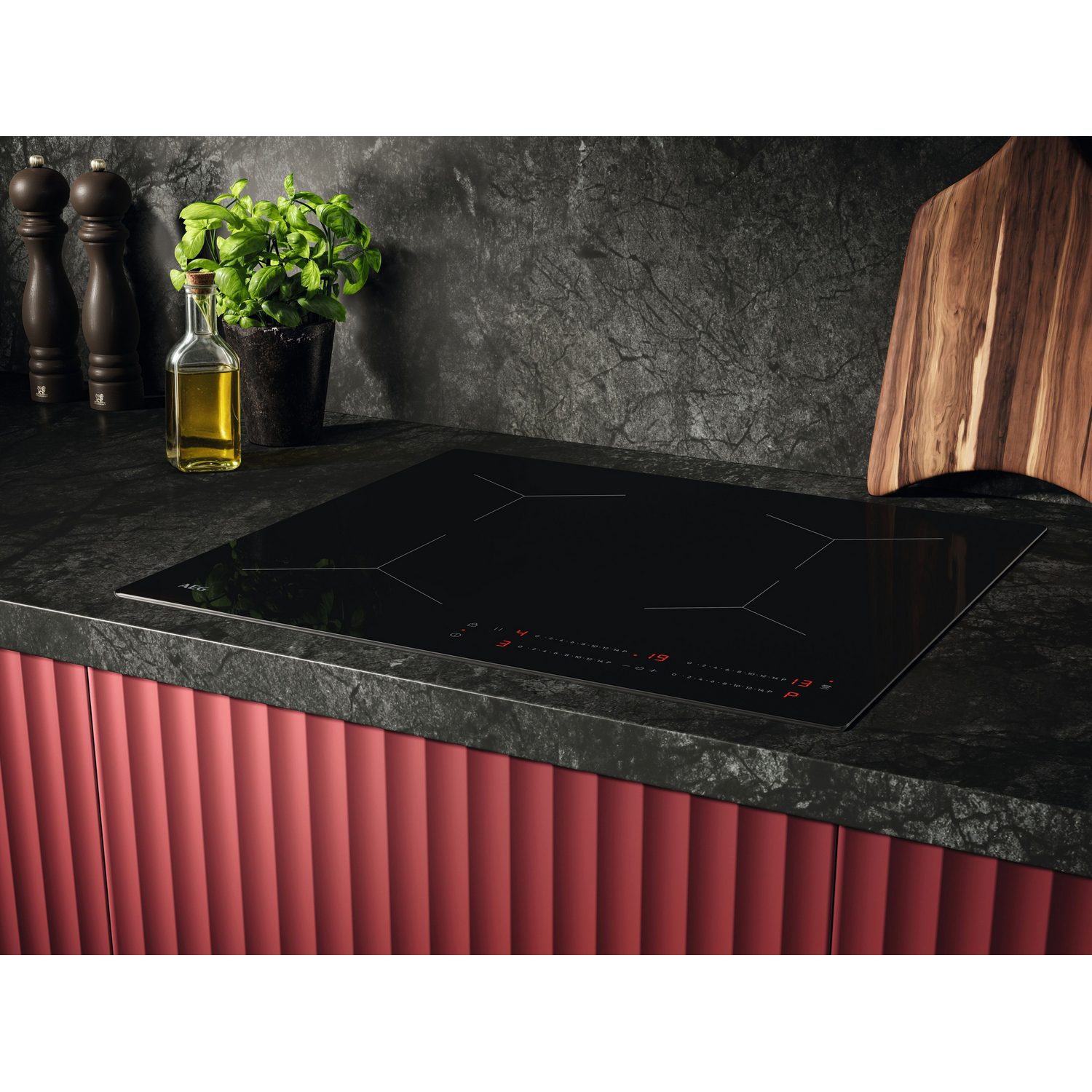 AEG Exclusiv 58cm Series 5000 Frameless 4 Zone Induction Hob TO64IA00CB – Black