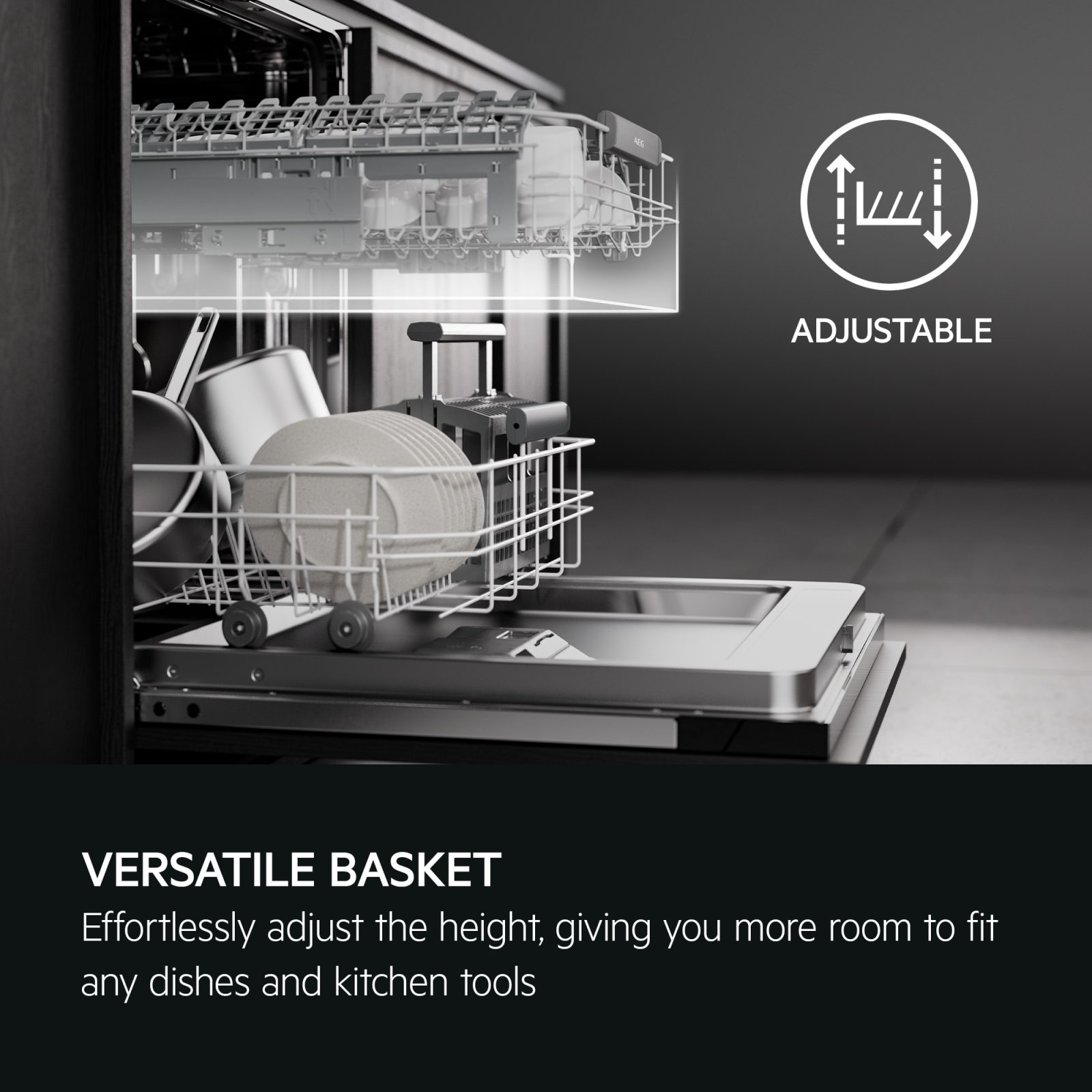 AEG 60cm Series 5000 AirDry Freestanding Dishwasher GF5200D1SNW – White
