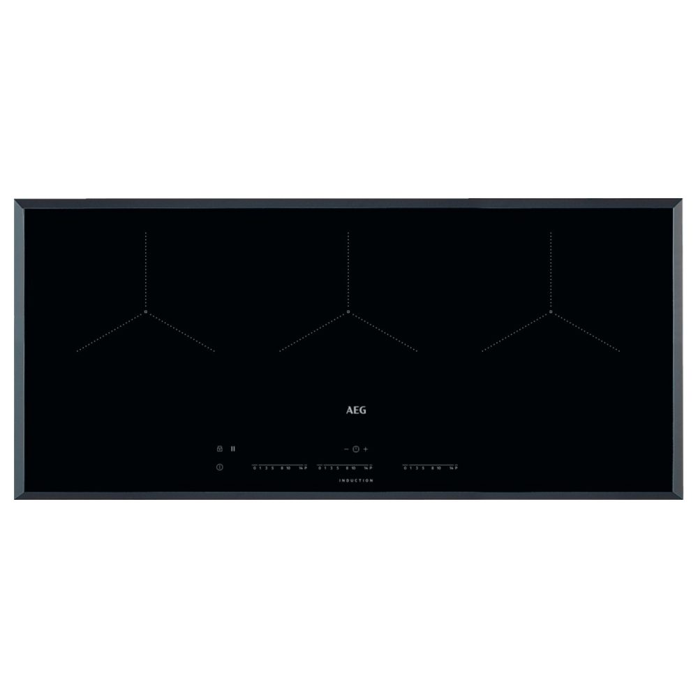 AEG 91cm Series 3000 MaxiSense Bevelled Edge 3 Zone Induction Hob IKK93431FB – BLACK