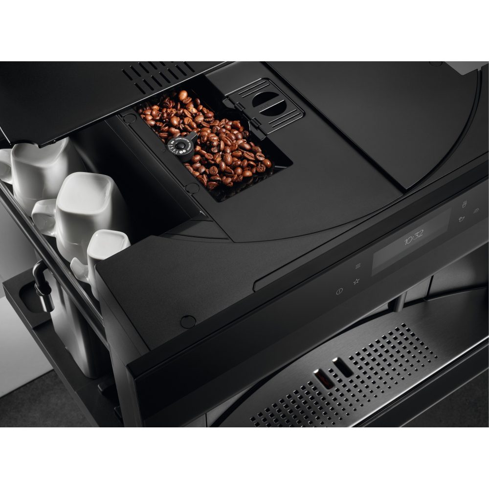 AEG 45cm Fully Automatic Built In Coffee Machine KKA894500T – MATTE BLACK