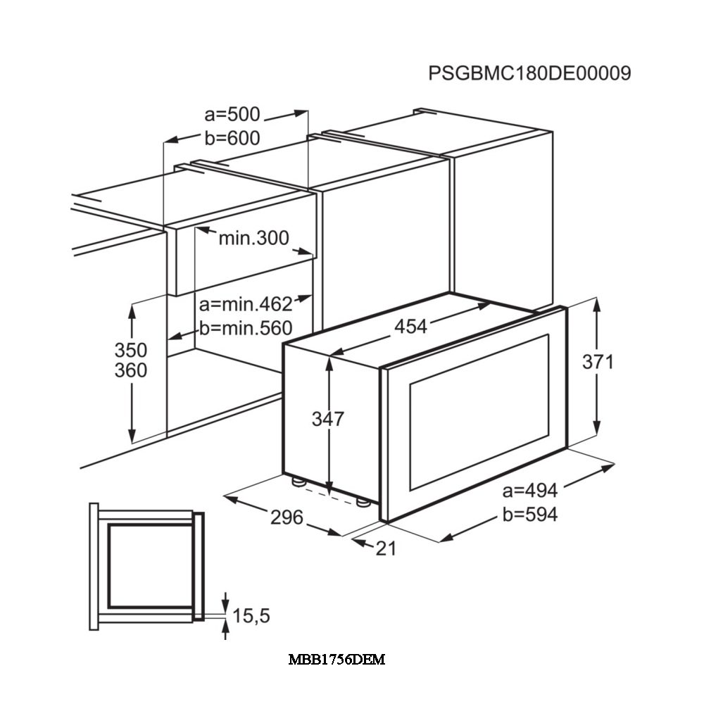 AEG Series 8000 Built In Microwave & Grill For Wall Unit MBB1756DEM – STAINLESS STEEL