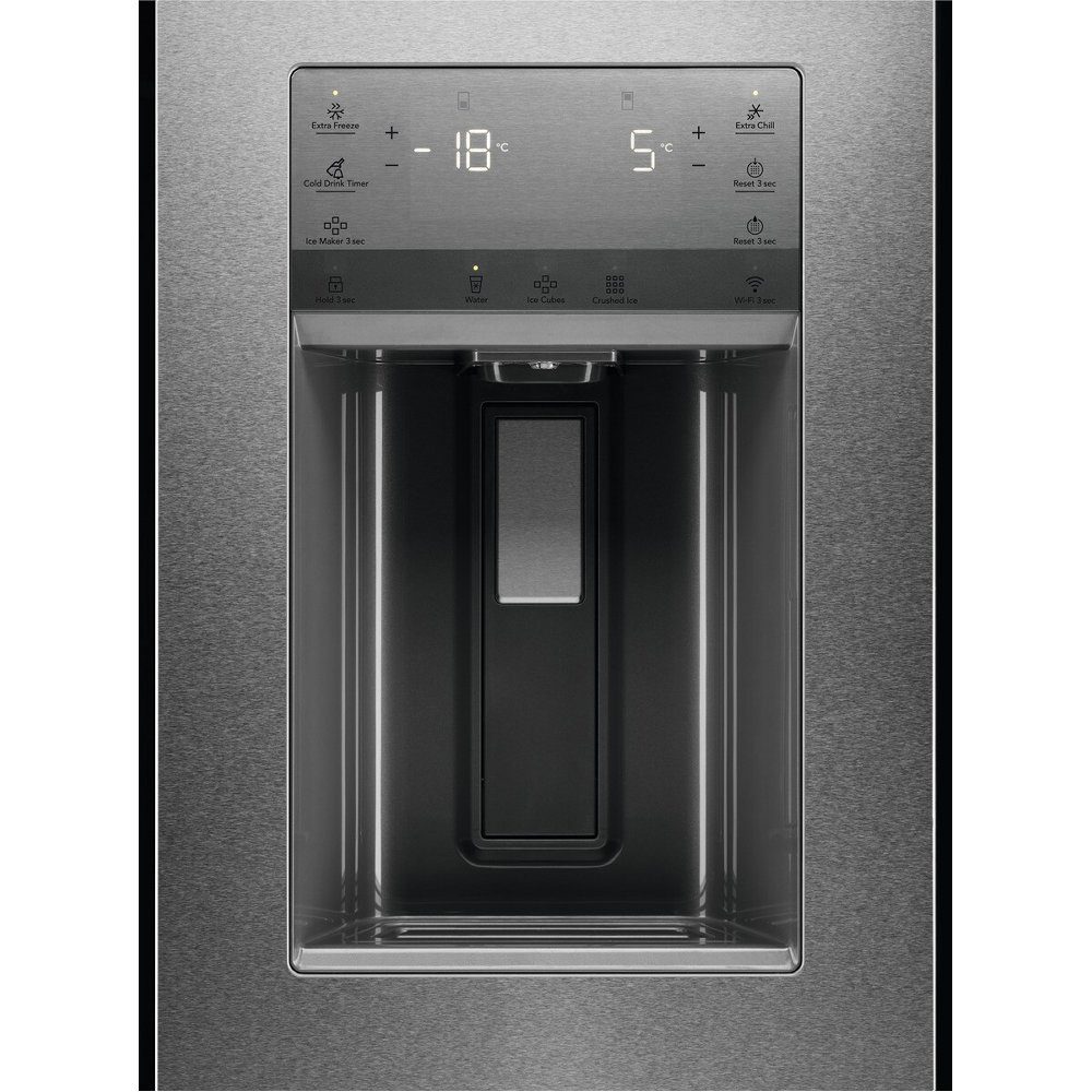 AEG French Style Fridge Freezer With Ice And Water RMB954E9VX – Stainless Steel
