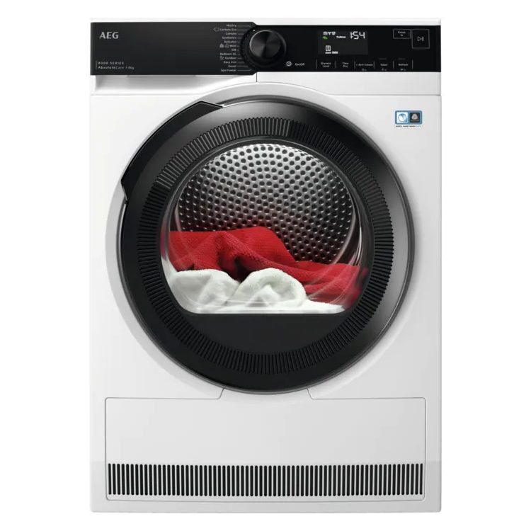 AEG 8kg Series 8000 Heat Pump Condenser Tumble Dryer TR848P4B – WHITE