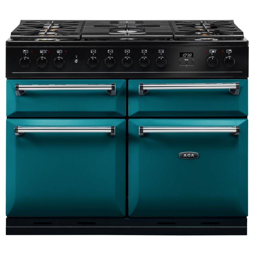 AGA Masterchef Masterchef Deluxe 110cm Dual Fuel Range Cooker MDX110DFSAL – Salcombe Blue