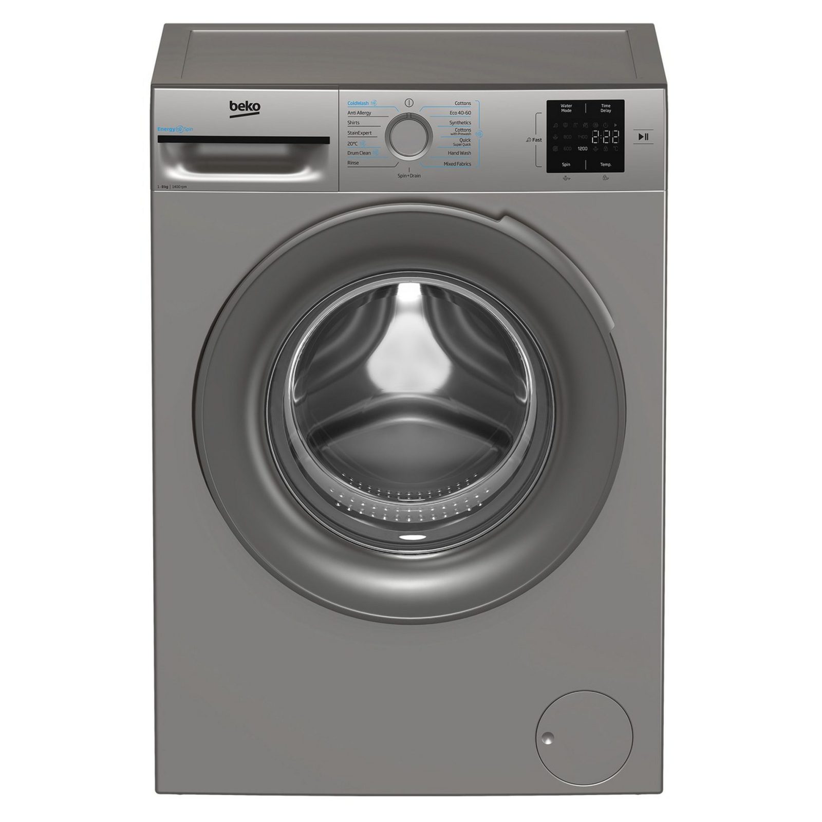 Beko 8kg Washing Machine 1400rpm BMN3WT3841S – Silver