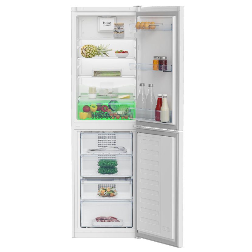 Beko 54cm Frost Free Fridge Freezer CNG4582VW – White