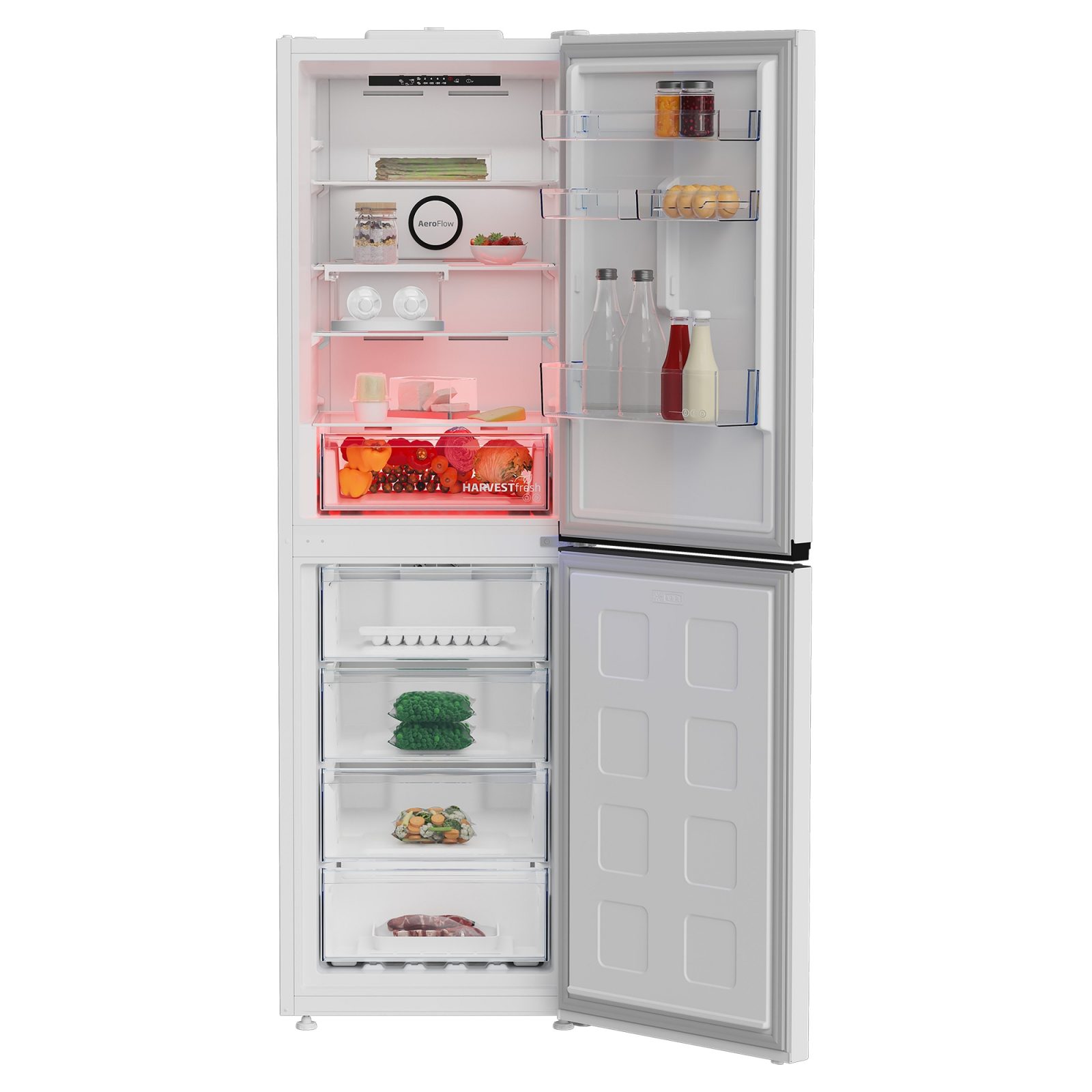 Beko 60cm Frost Free Fridge Freezer CNG4692VW – White