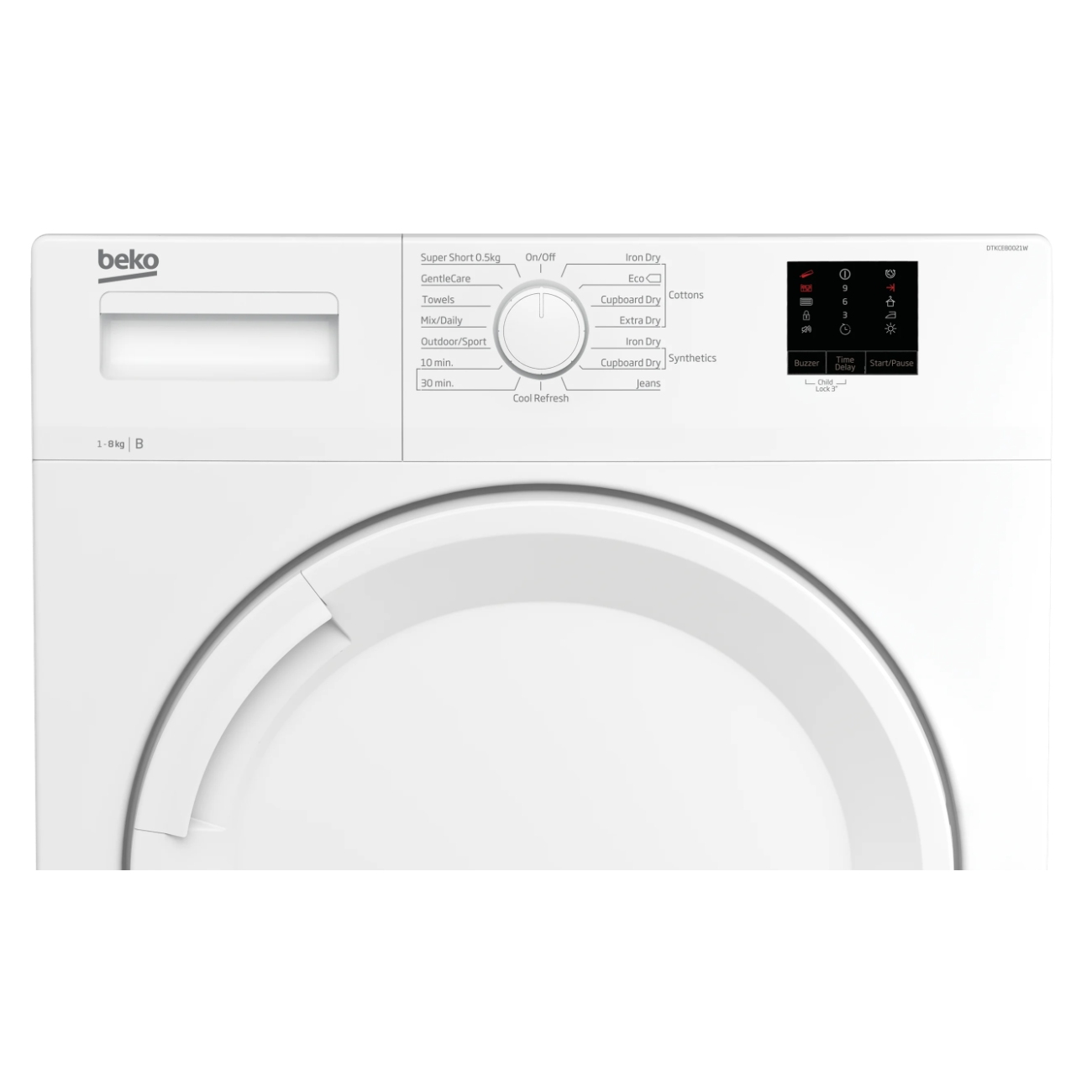 Beko 8kg Condenser Tumble Dryer DTKCE80021W – White