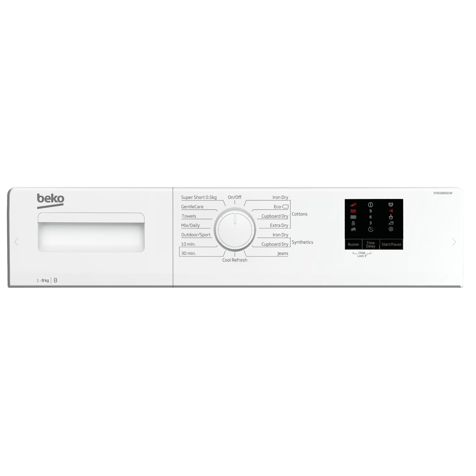 Beko 8kg Condenser Tumble Dryer DTKCE80021W – White
