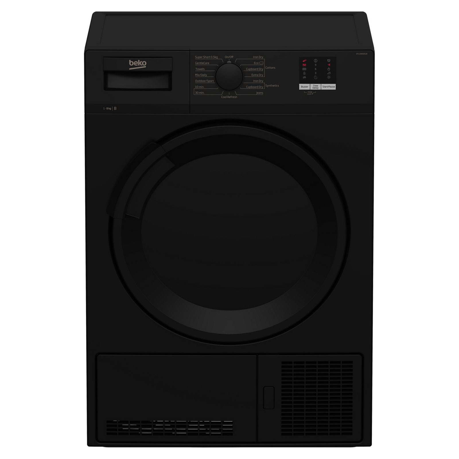 Beko 8kg Condenser Tumble Dryer DTLCE80051B – Black