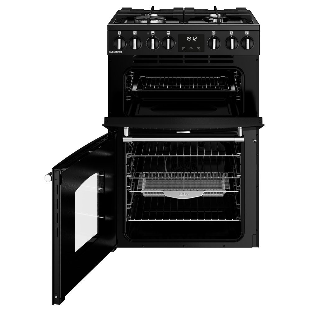 Belling Farmhouse 60DF Dual Fuel Mini Range Cooker 444411813 - BLACK