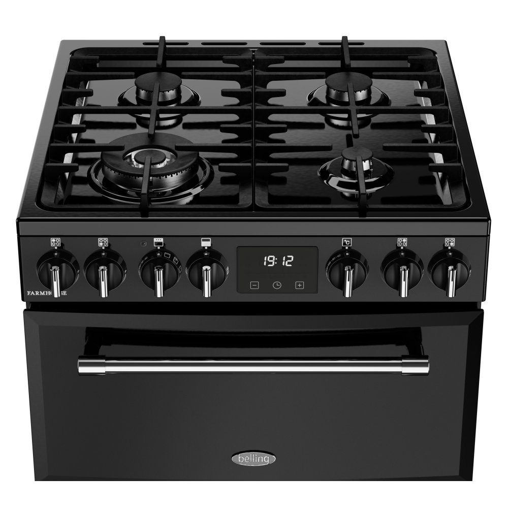 Belling Farmhouse 60DF Dual Fuel Mini Range Cooker 444411813 - BLACK