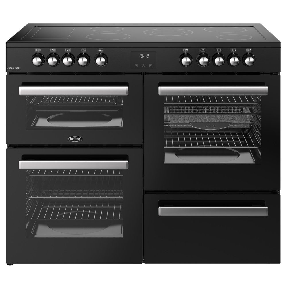 Belling Cookcentre 110E Ceramic Range Cooker 444411803 – BLACK