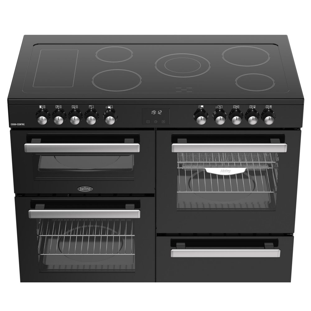 Belling Cookcentre 110E Ceramic Range Cooker 444411803 – BLACK