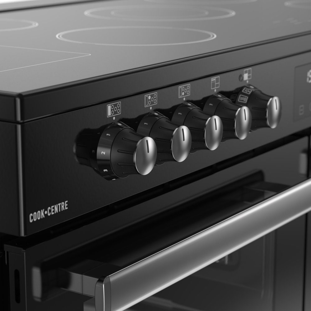 Belling Cookcentre 110E Ceramic Range Cooker 444411803 – BLACK