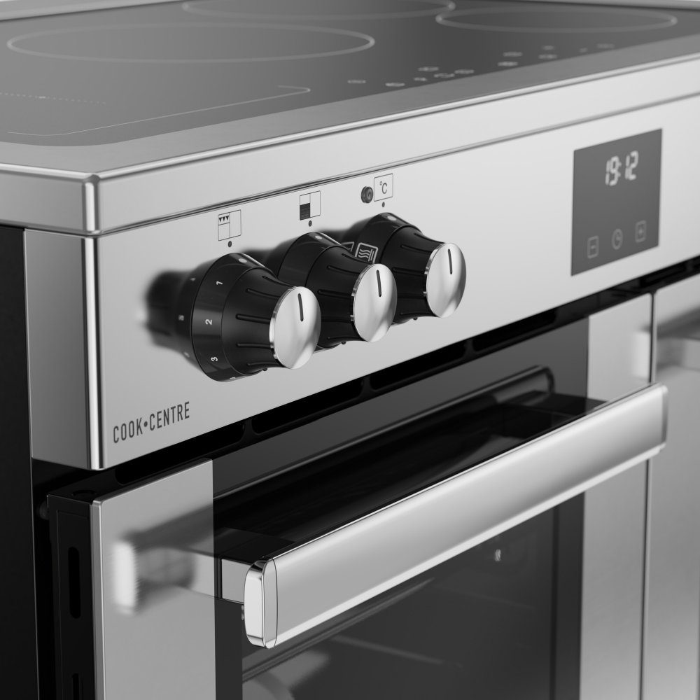 Belling Cookcentre 90EI Induction Range Cooker 444411796 – STAINLESS STEEL