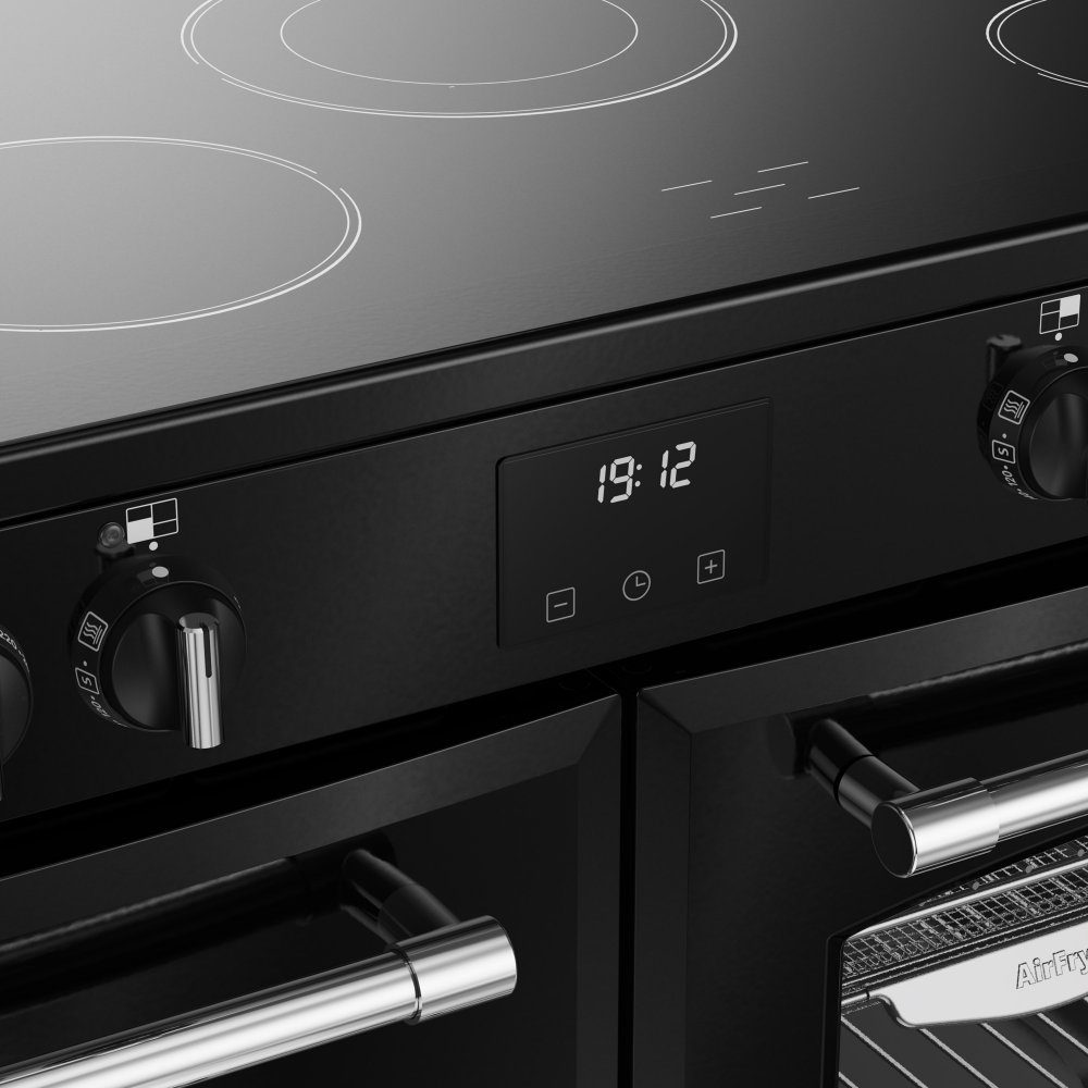 Belling Farmhouse 100E Ceramic Range Cooker 444411826 – BLACK