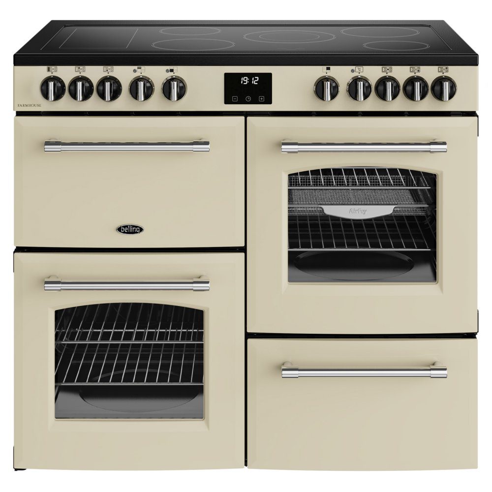 Belling Farmhouse 100E Ceramic Range Cooker 444411827 – CREAM