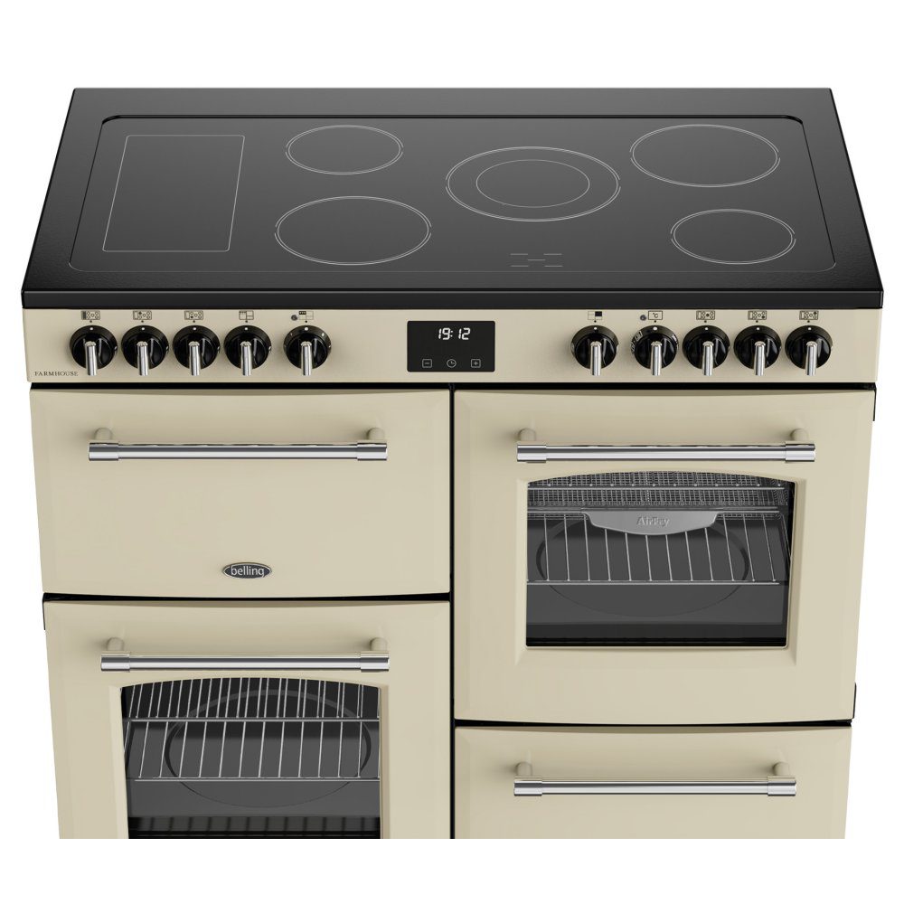 Belling Farmhouse 100E Ceramic Range Cooker 444411827 – CREAM