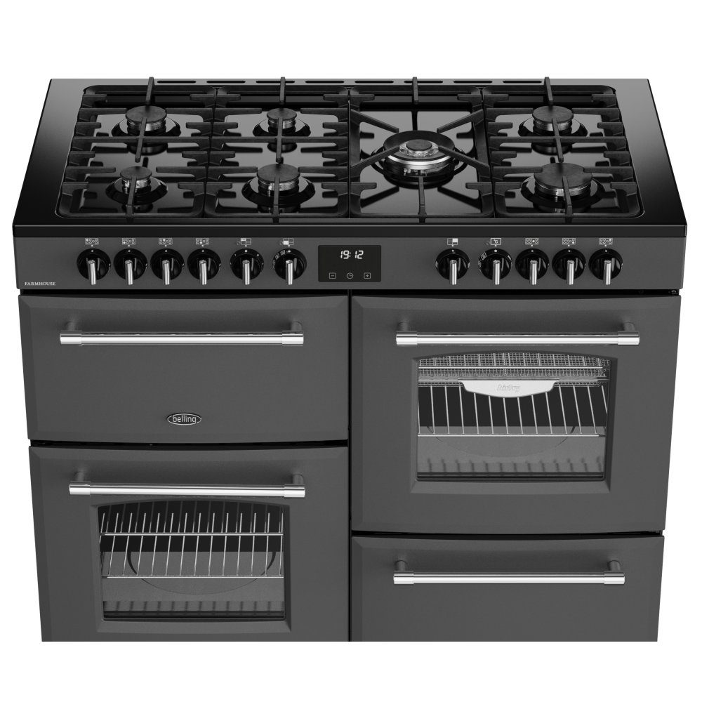 Belling Farmhouse 110DF Dual Fuel Range Cooker 444411837 – ANTHRACITE