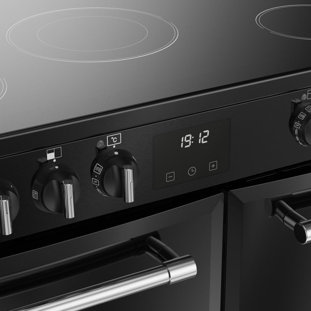 Belling Farmhouse 90E Ceramic Range Cooker 444411817 – BLACK