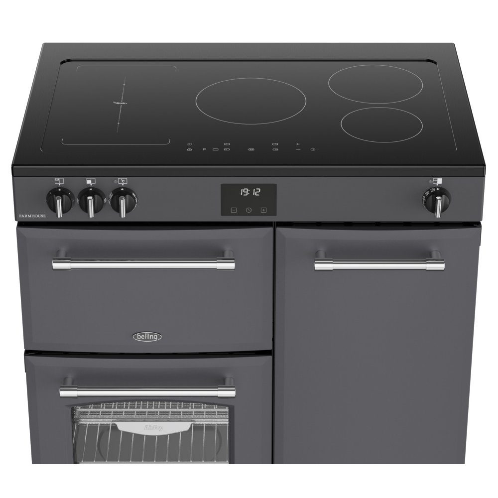 Belling Farmhouse 90EI Induction Range Cooker 444411822 – ANTHRACITE