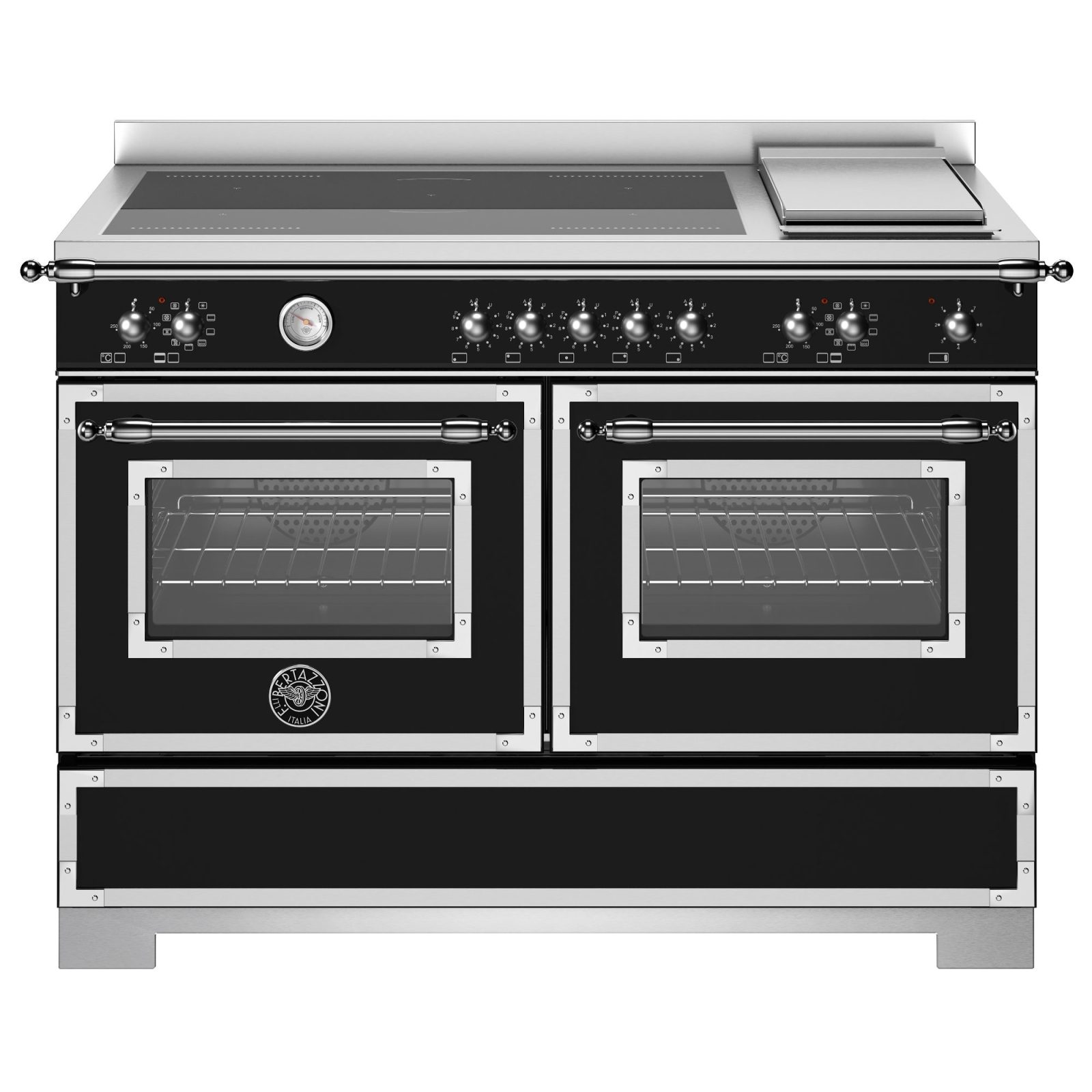 Bertazzoni 120cm Heritage Induction Range Cooker With Griddle HER125I2ENET2 – Black