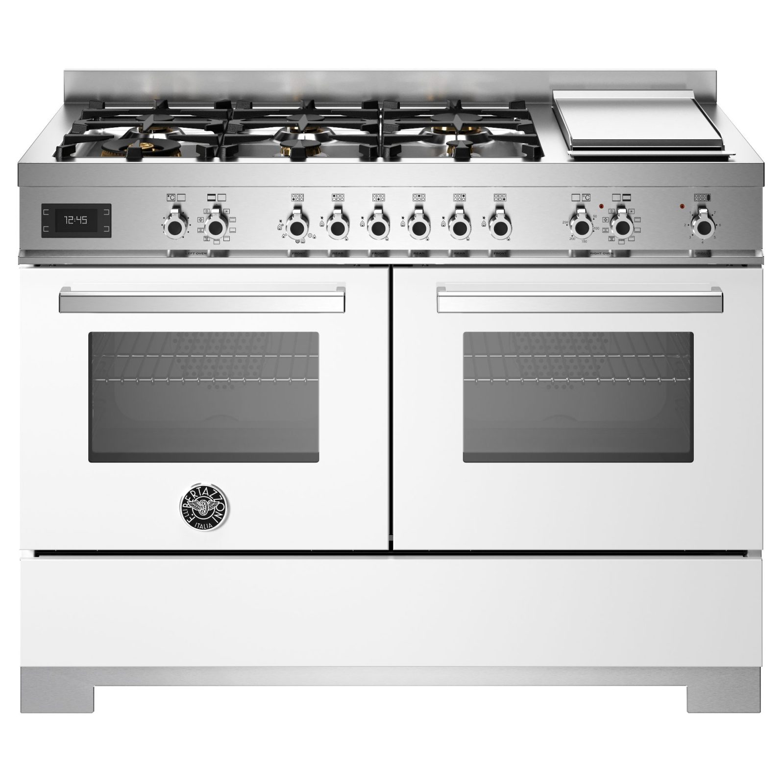 Bertazzoni 120cm Professional Dual Fuel Range Cooker With Griddle PRO126G2EBIT2 – White