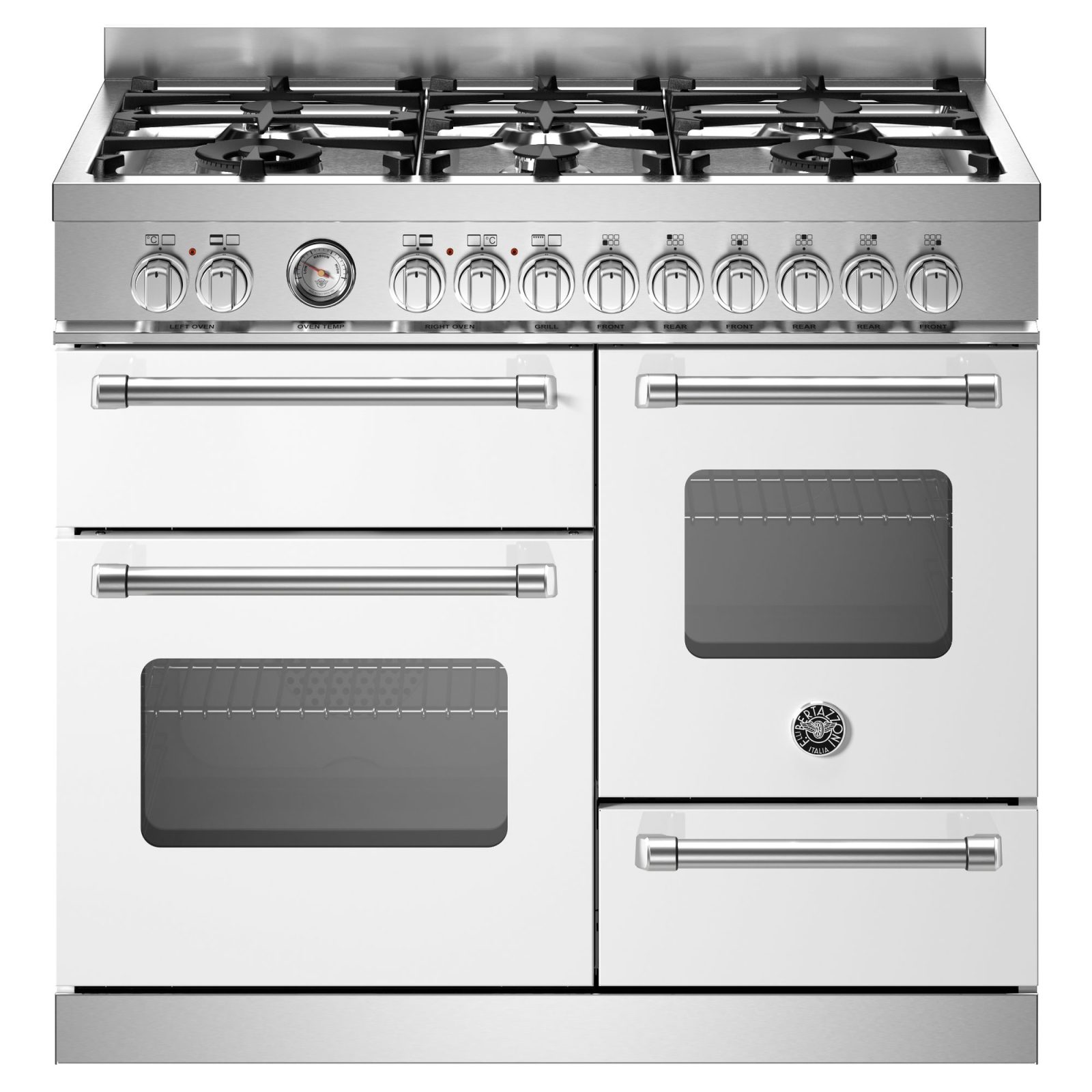 Bertazzoni Master 100cm Range Cooker XG Oven Dual Fuel MAS106L3EBIC – Matt White