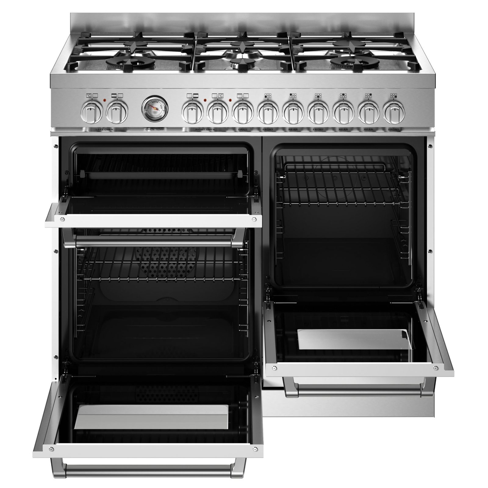 Bertazzoni Master 100cm Range Cooker XG Oven Dual Fuel MAS106L3EBIC – Matt White