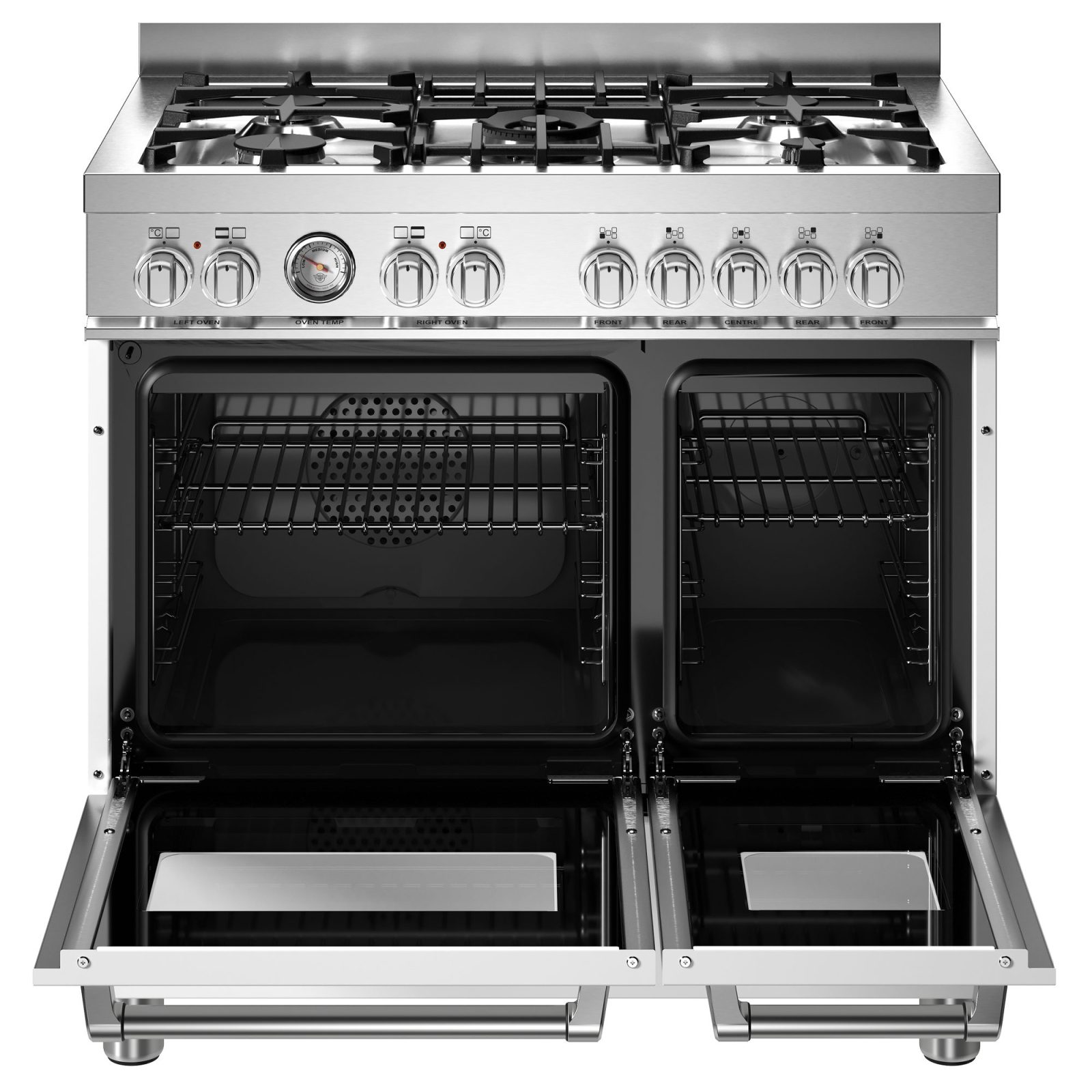 Bertazzoni Master 90cm Range Cooker Twin Oven Dual Fuel Matt White MAS95C2EBIC