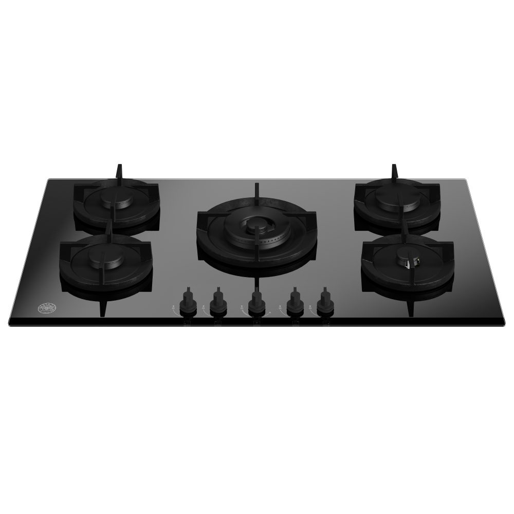 Bertazzoni 90cm Modern Series 5 Burner Gas On Glass Hob P905CMODGNE – Black