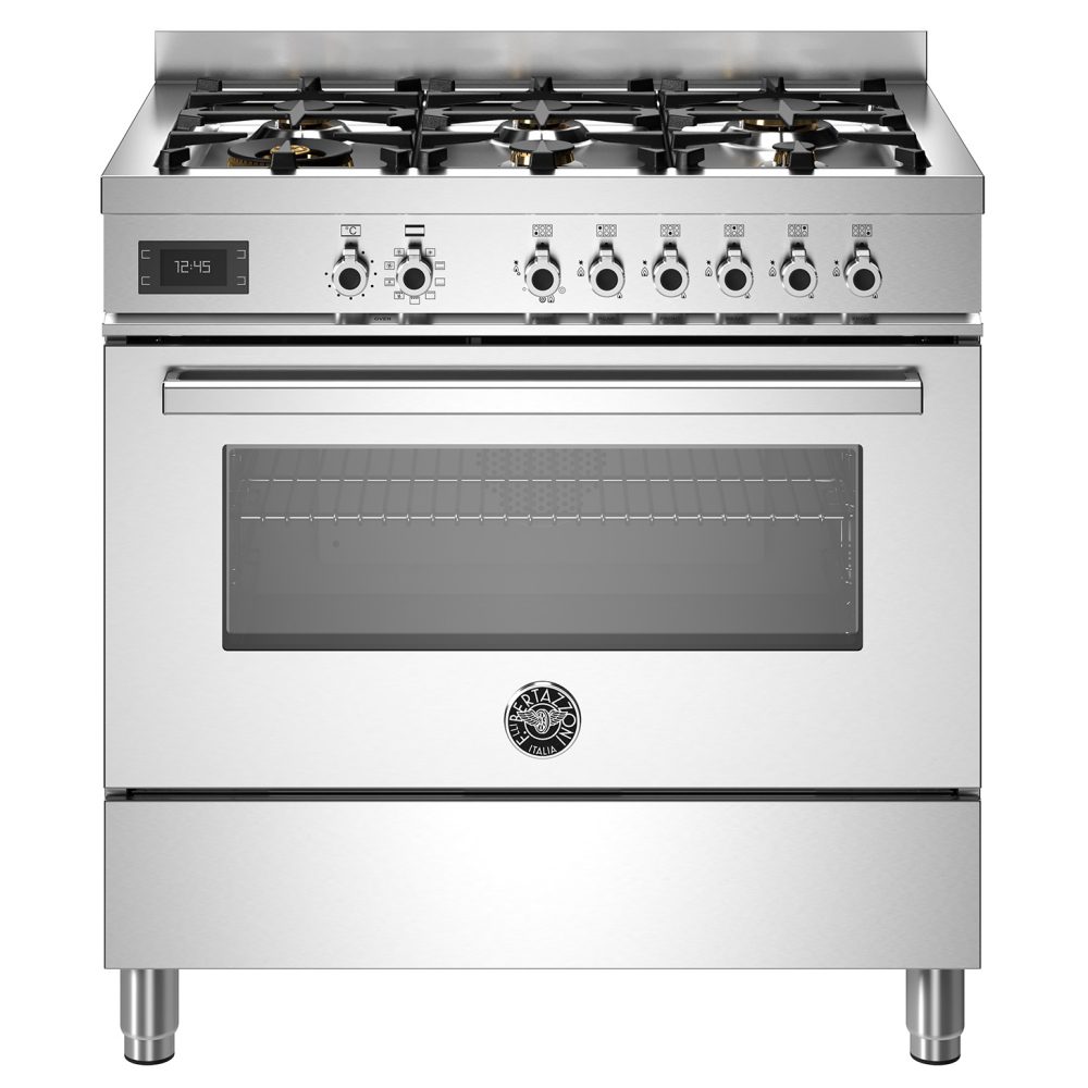 Bertazzoni 90cm Professional Dual Fuel Range Cooker PRO96L1EXT – STAINLESS STEEL
