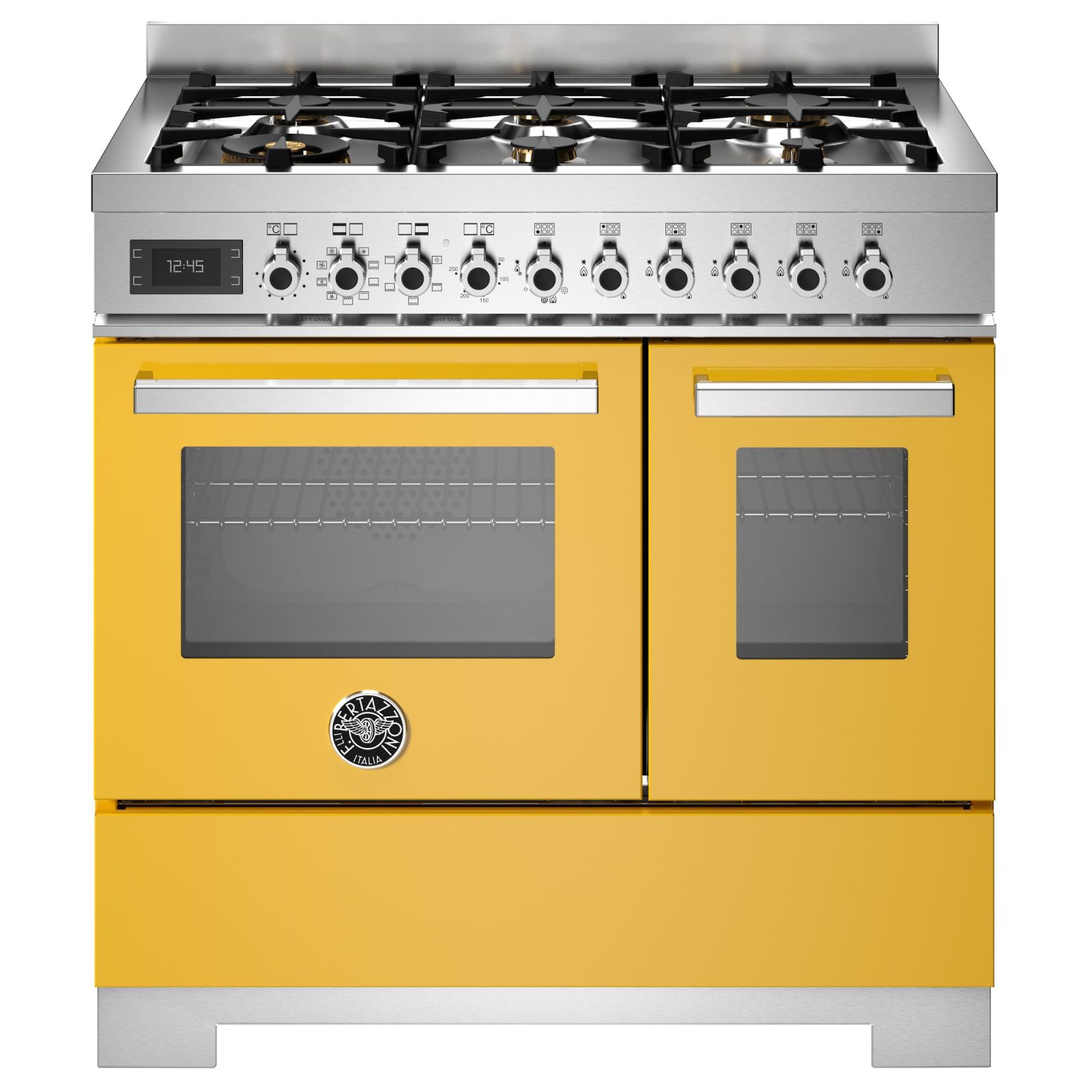 Bertazzoni 90cm Professional Dual Fuel Range Cooker PRO96L2EGIT2 – Yellow