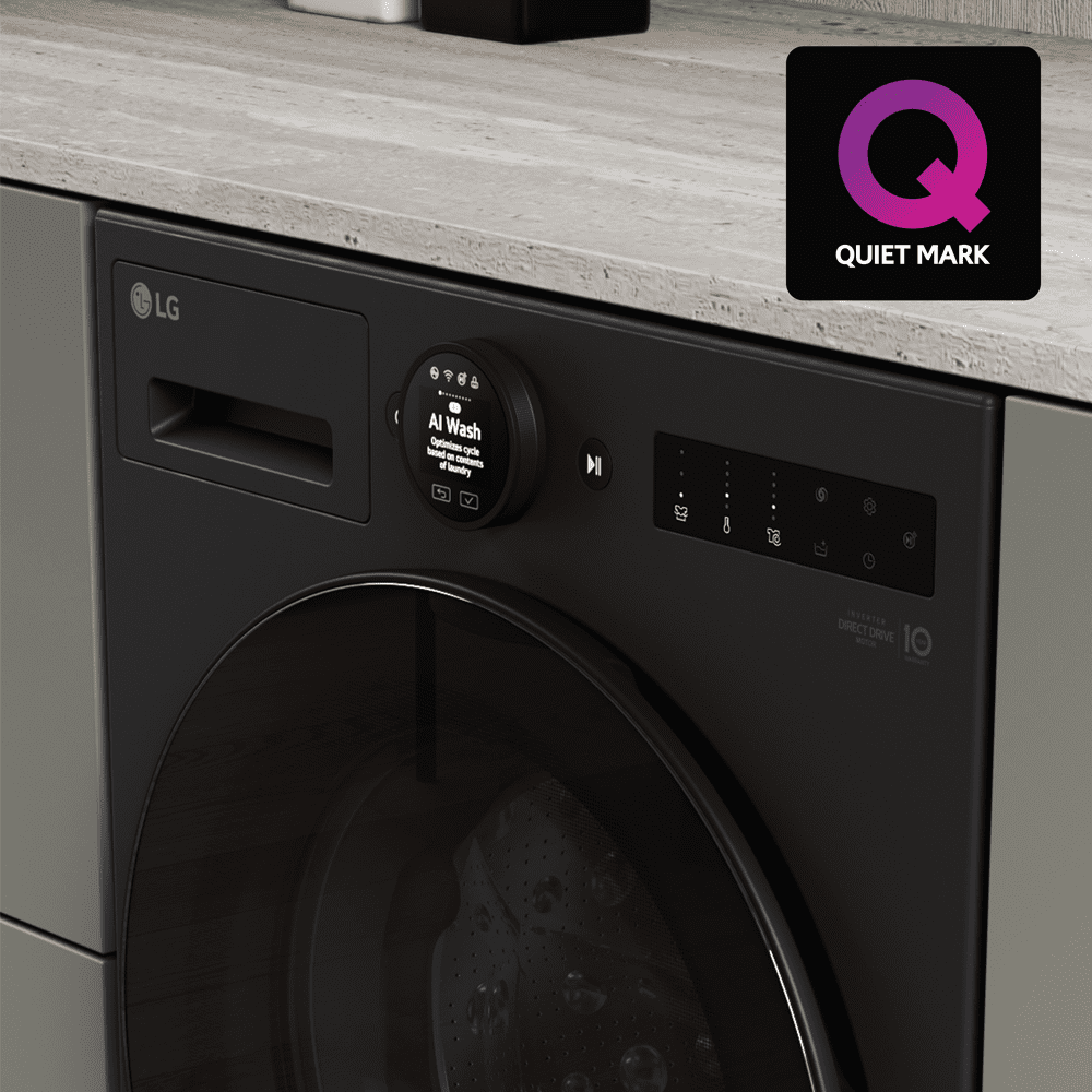 LG Series 7 AI Direct Drive 9kg 1400 Spin Washing Machine F4X7009TBB – Matte Black
