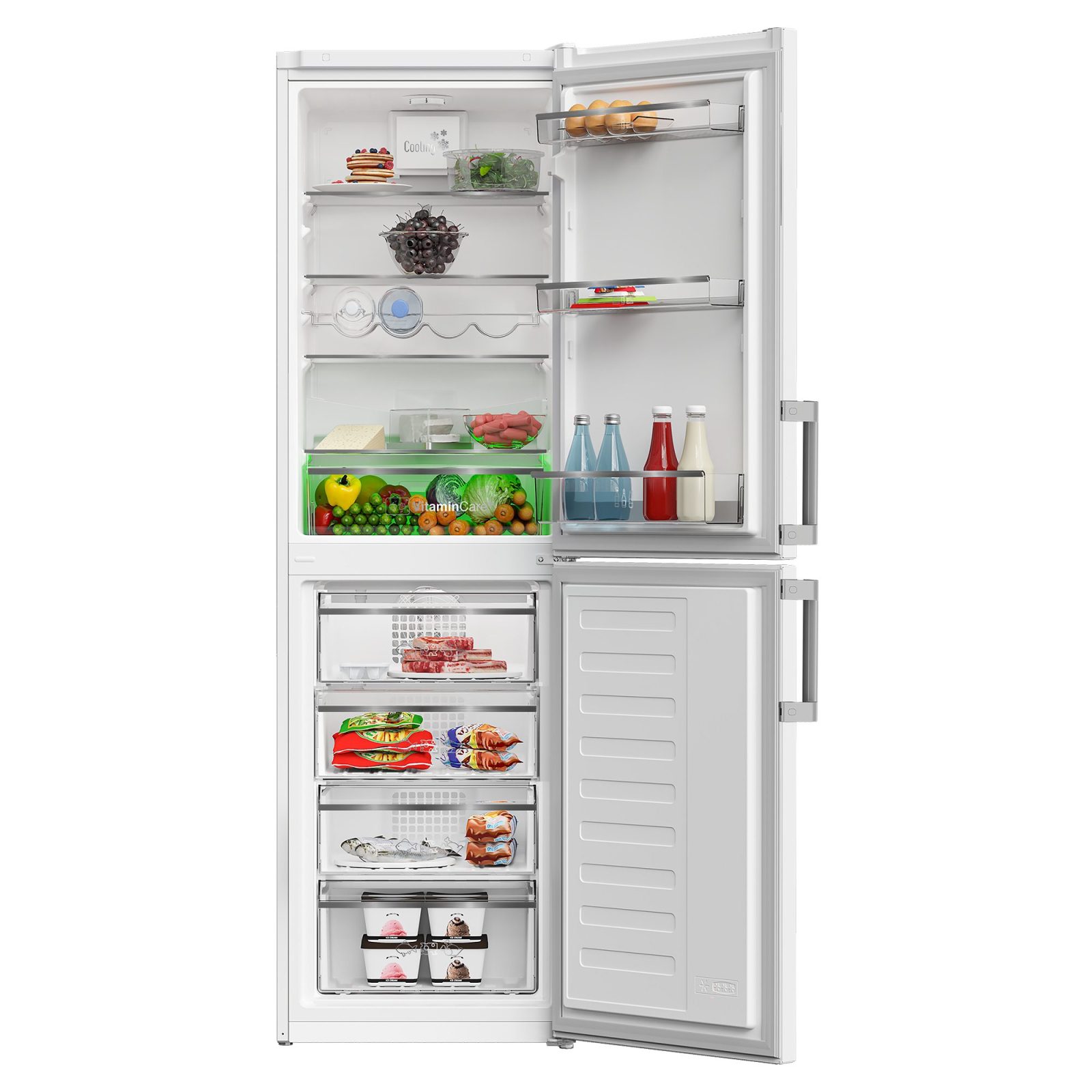 Blomberg 54cm Frost Free Fridge Freezer KGM4574V – White