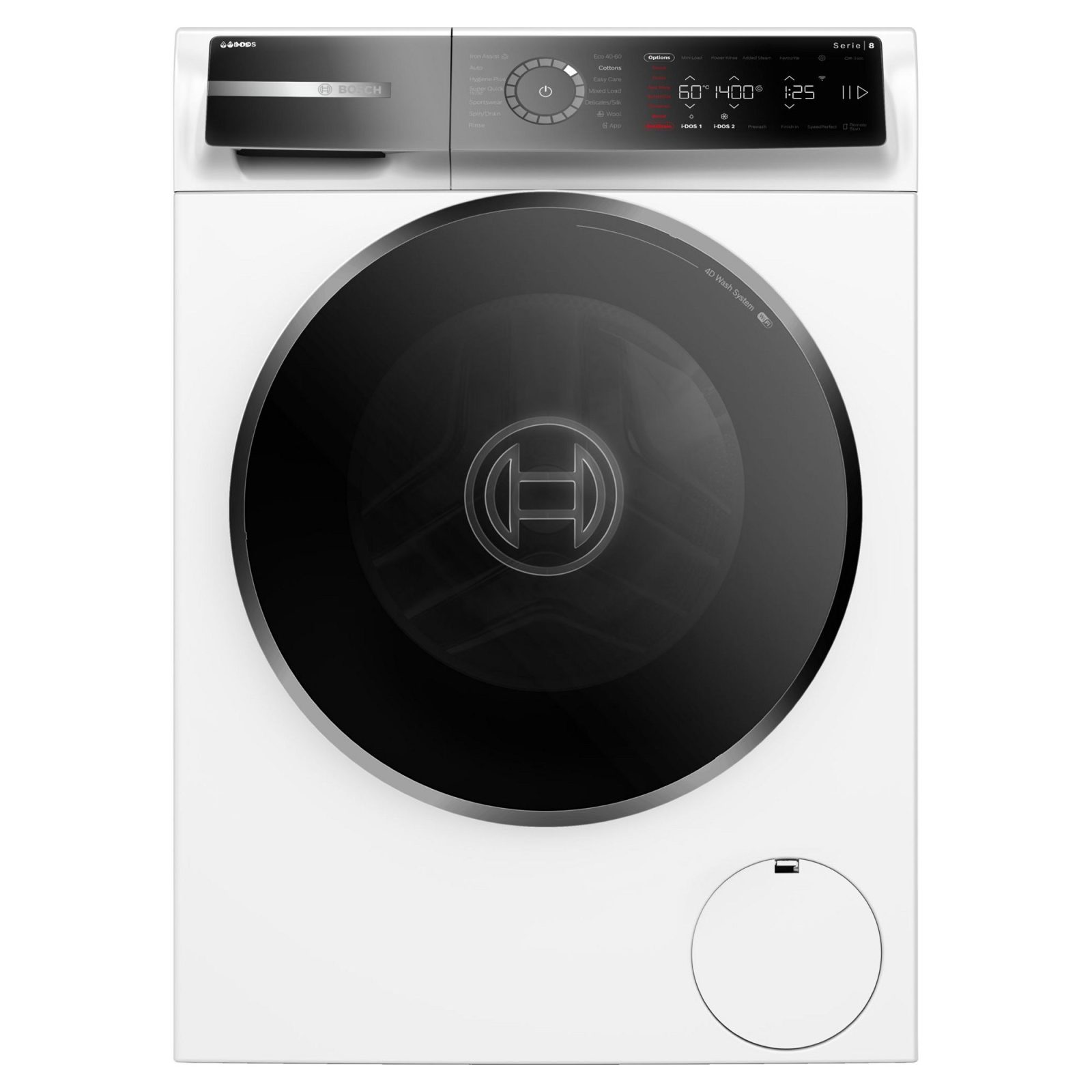 Bosch 11kg Series 8 i-Dos Washing Machine 1400rpm WGB264A1GB – White