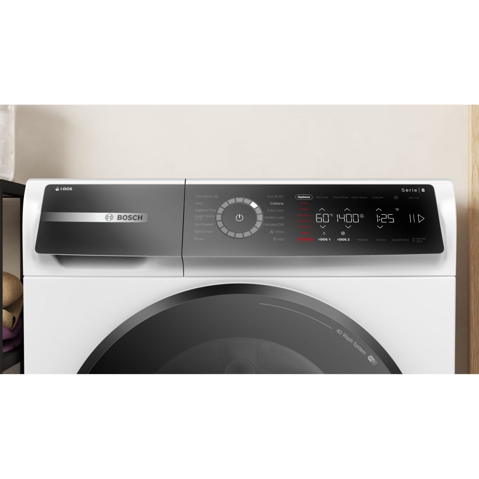 Bosch 11kg Series 8 i-Dos Washing Machine 1400rpm WGB264A1GB – White