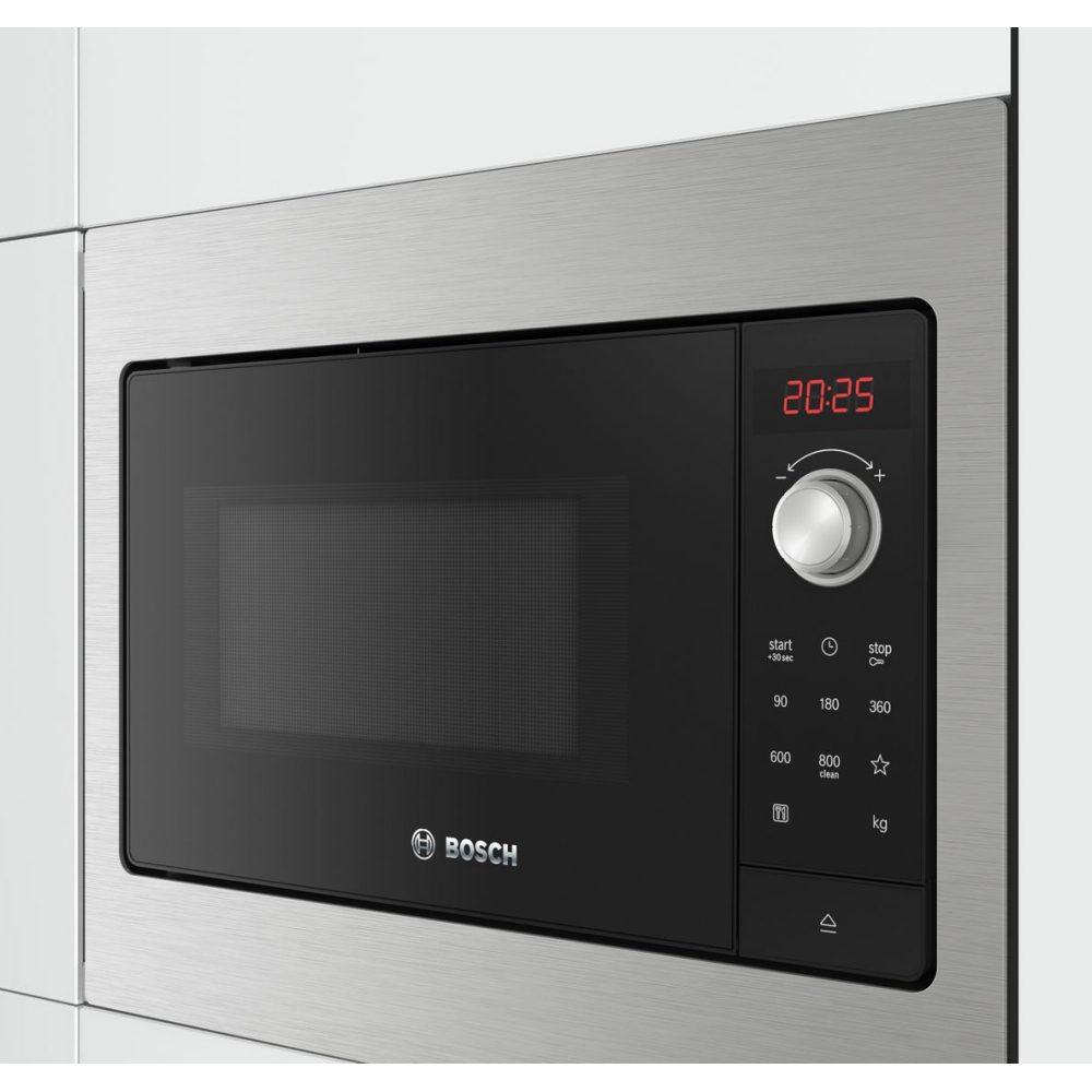 Bosch 50cm Wide Series 2 Built In Compact Microwave For Wall Unit BFL523MS3B – STAINLESS STEEL