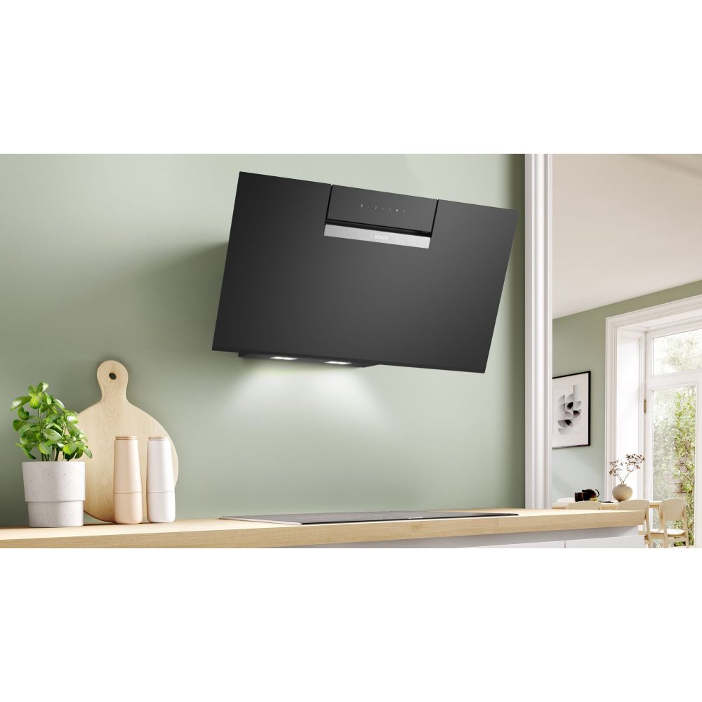 Bosch 80cm Series 4 Angled Chimney Hood DWK87FN60B – Black