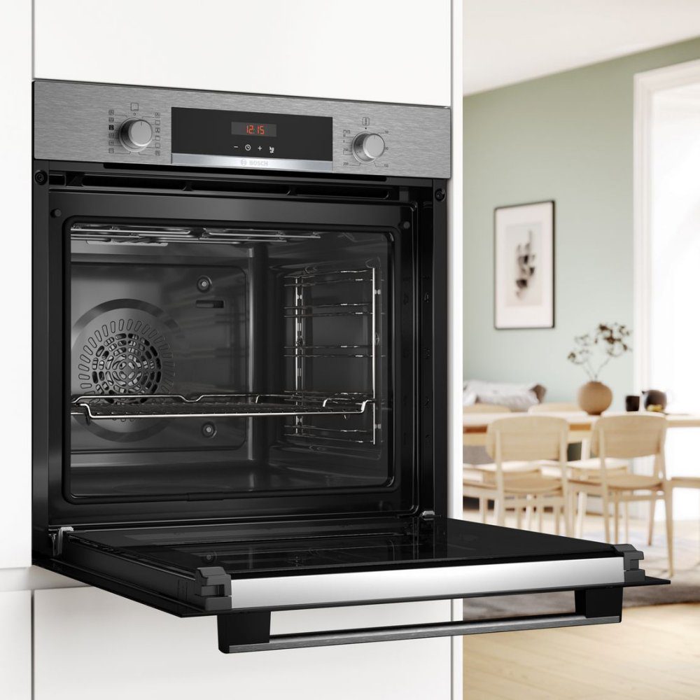 Bosch Series 4 Pyrolytic Multifunction Single Oven HQA574BS3B – Stainless Steel